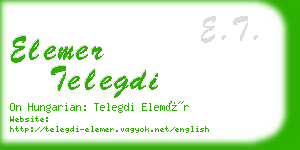 elemer telegdi business card